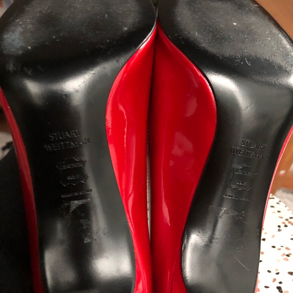 STUART WEITZMAN red patent pumps, SZ 7.5 - Picture 3 of 9